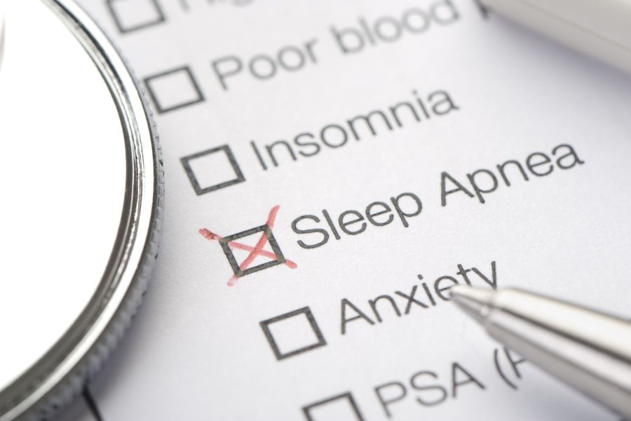 Sleep apnea medical record chart