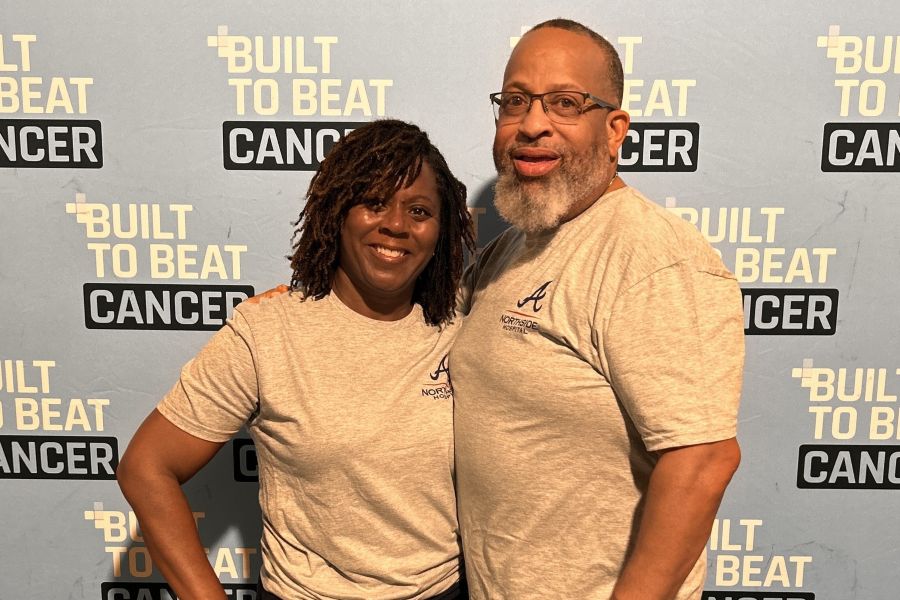James Davenport + wife Photo of James and his wife at the Cancer Survivors event